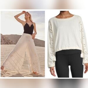 Free People Movement Field‎ Of Dreams Wide-Leg Pants AND Crop Top Brushed